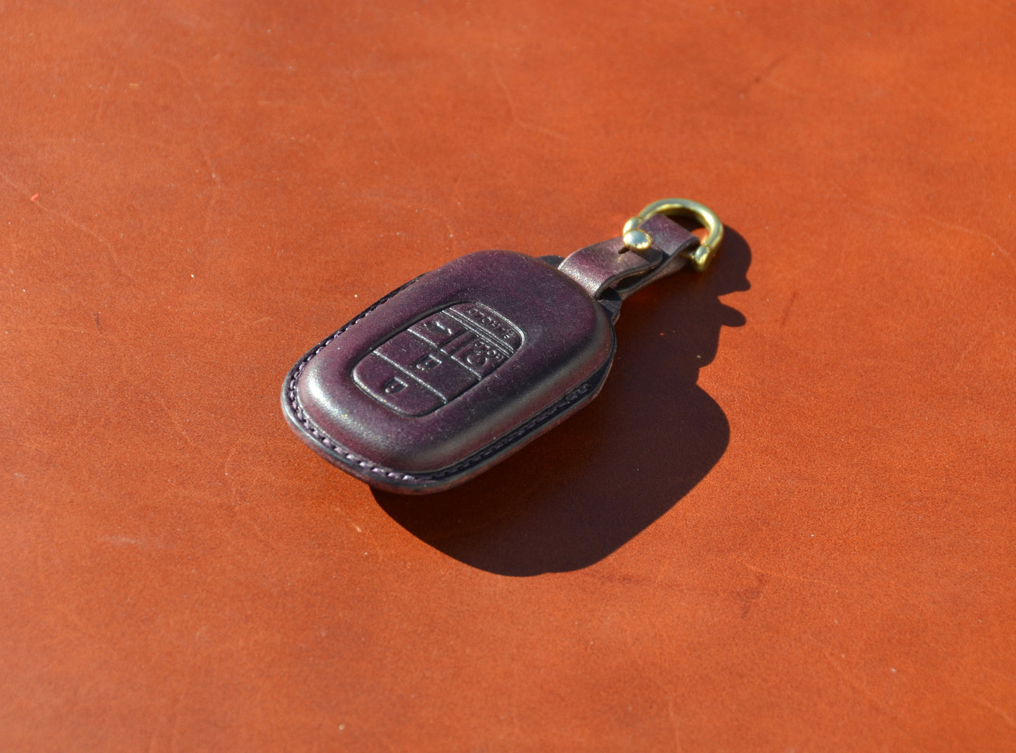 Leather Key Fob Cover for Honda
