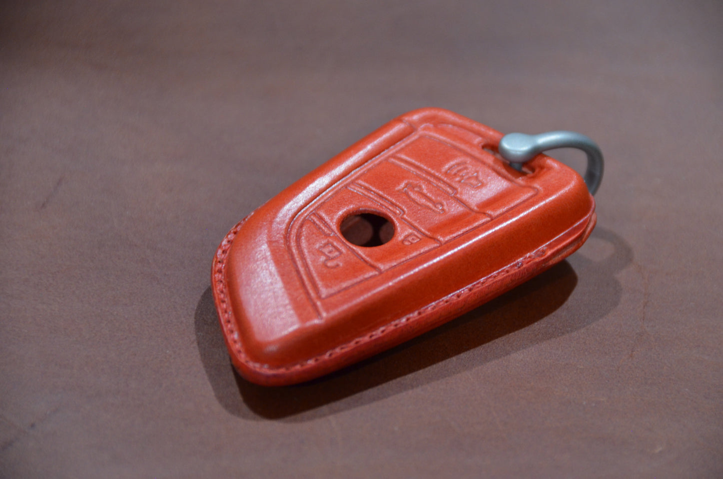 RED EDITION Leather Key Fob Cover for BMW