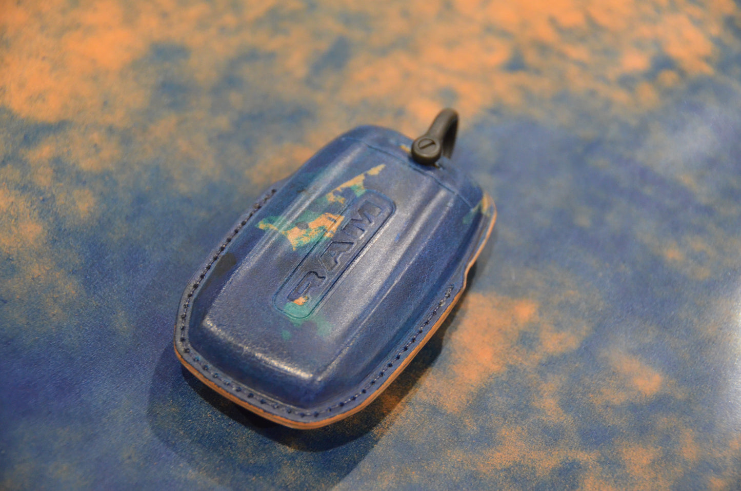Shell Cordovan Leather Key Fob Cover for RAM