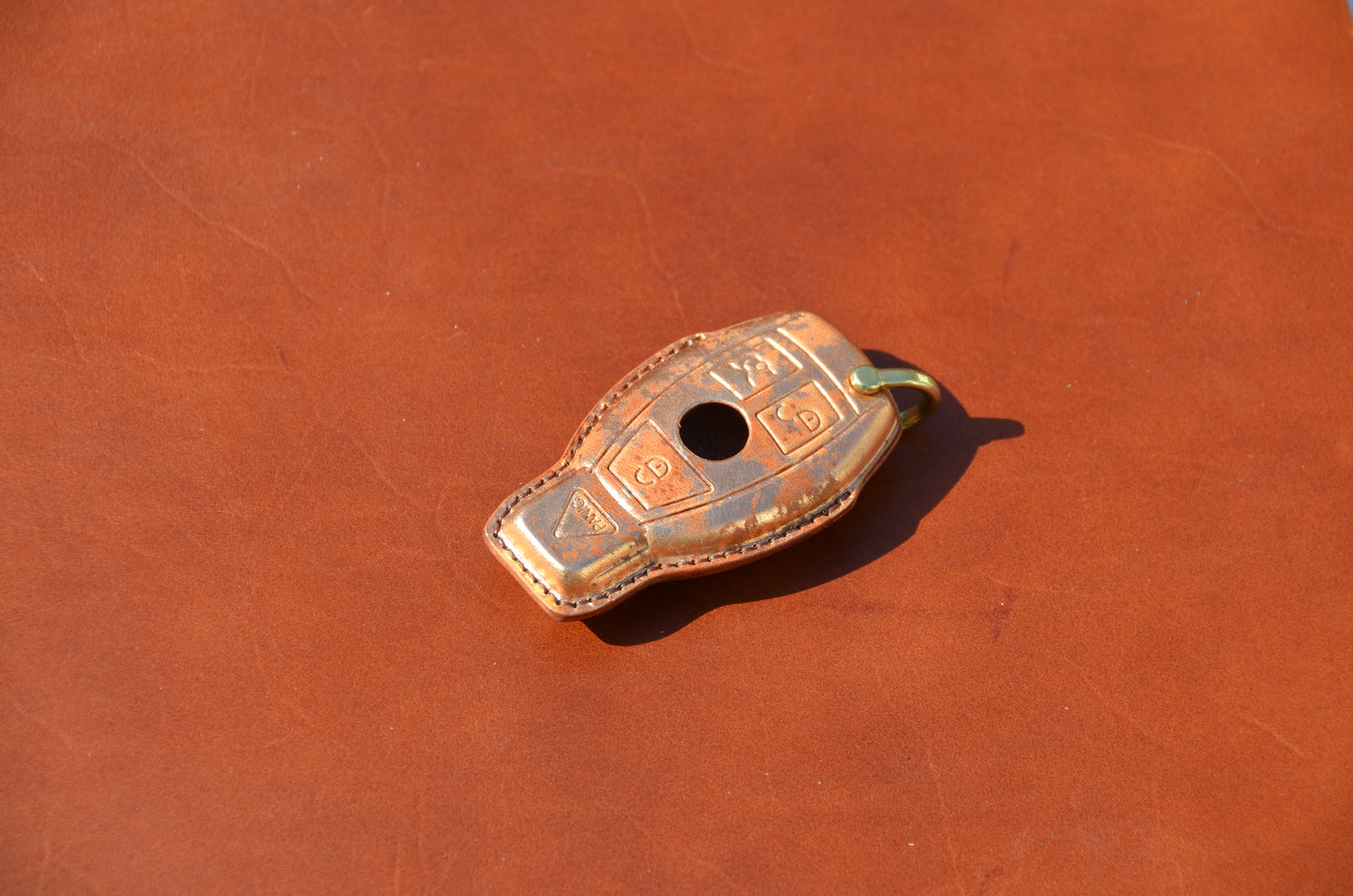 Leather Key Fob Cover for Mercedes-Benz