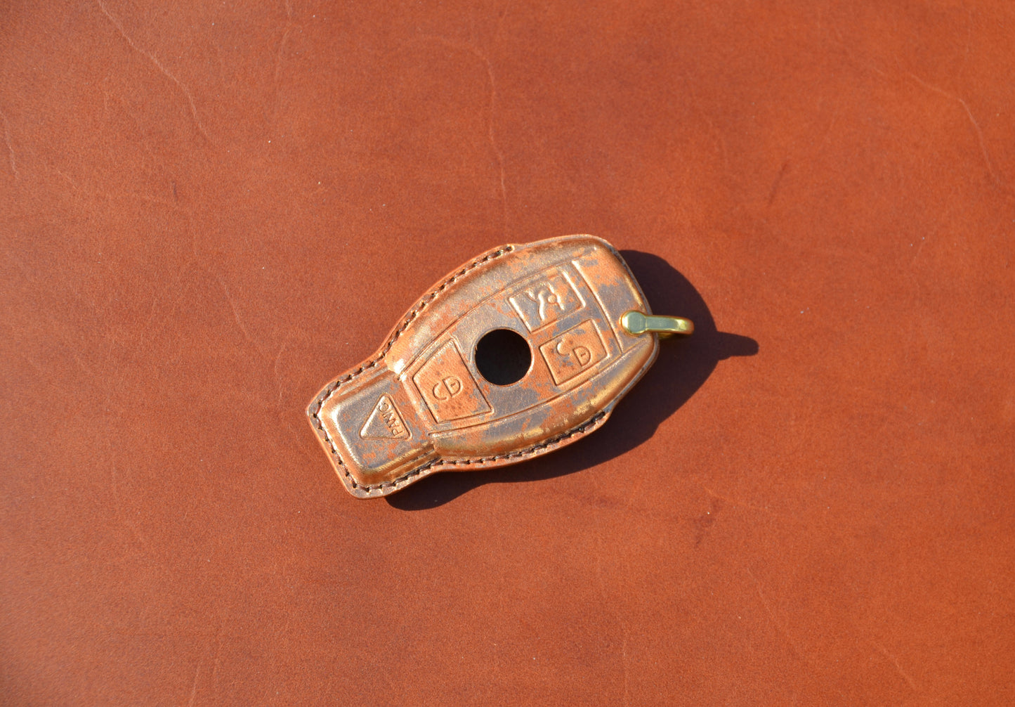 Leather Key Fob Cover for Mercedes-Benz