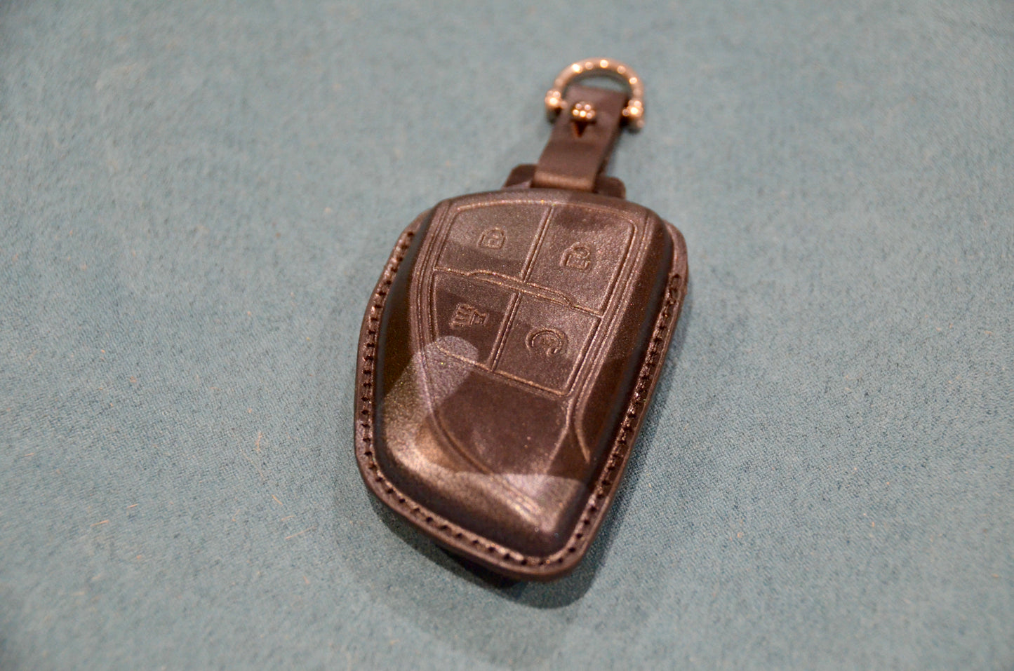Leather Key Fob Cover for Chevy