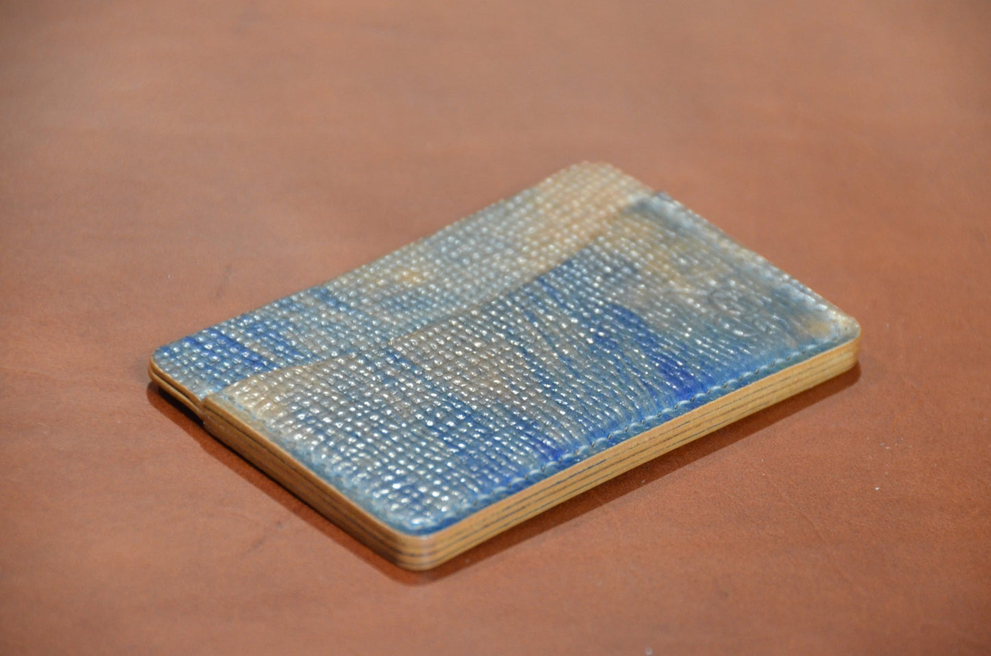 Minimalist Leather Card Holder Shell Cordovan - NATS GOODS CO.