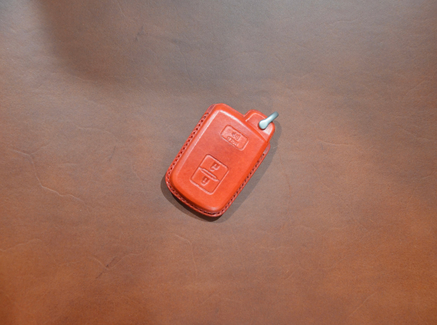 RED EDITION Leather Key Fob Cover for Toyota