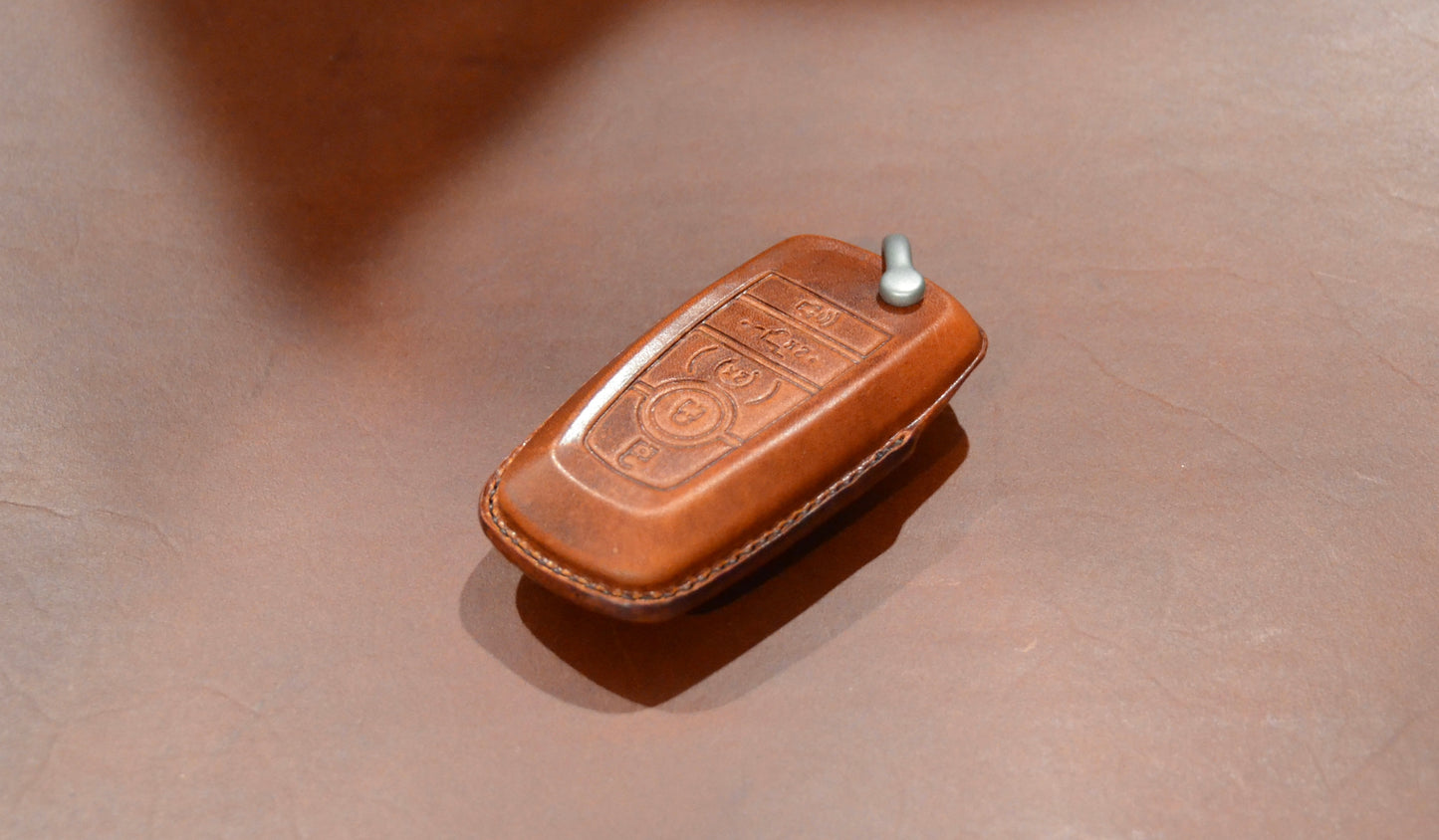 Leather Key Fob Cover for Ford