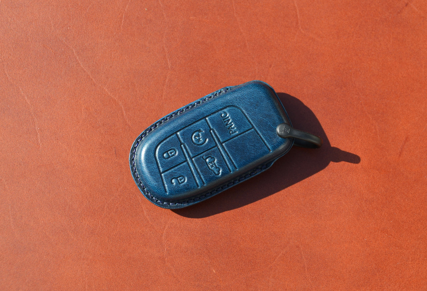 Leather Key Fob Cover for Dodge