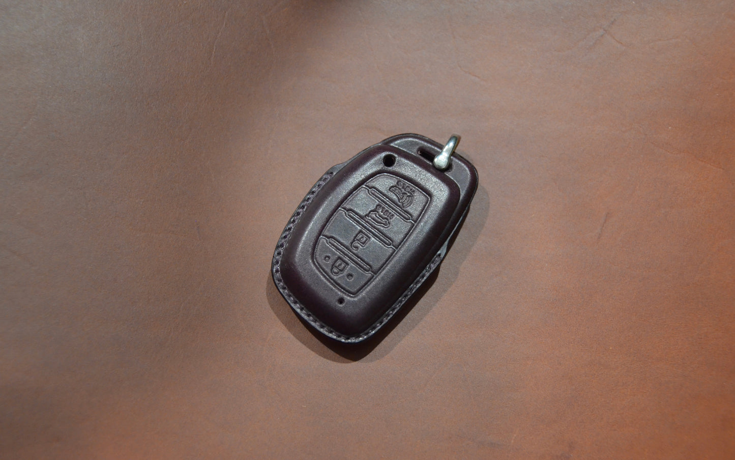 Leather Key Fob Cover for Hyundai
