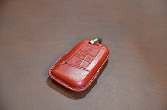 RED EDITION Leather Key Fob Cover for VW