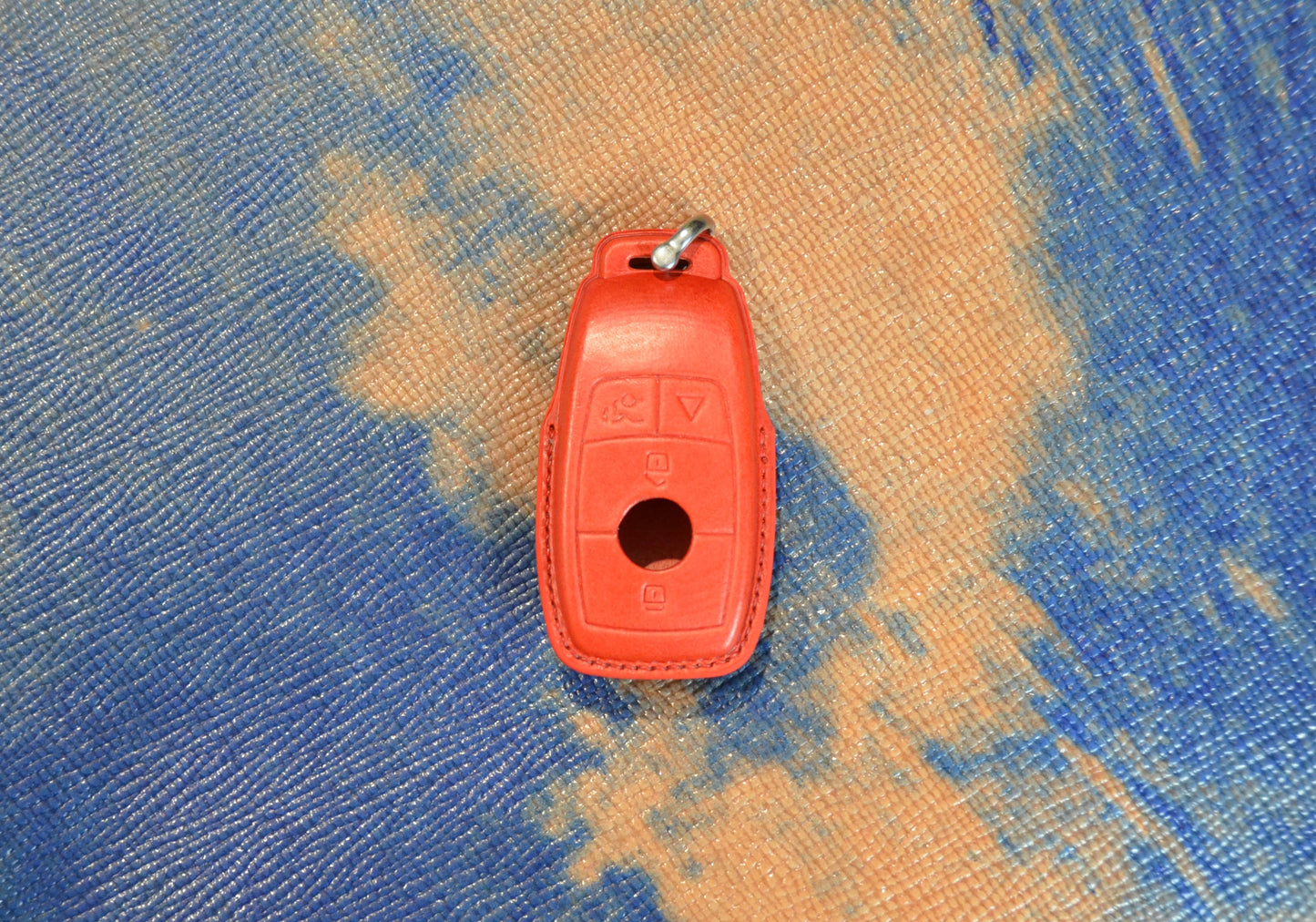 RED EDITION Leather Key Fob Cover for Mercedes-Benz