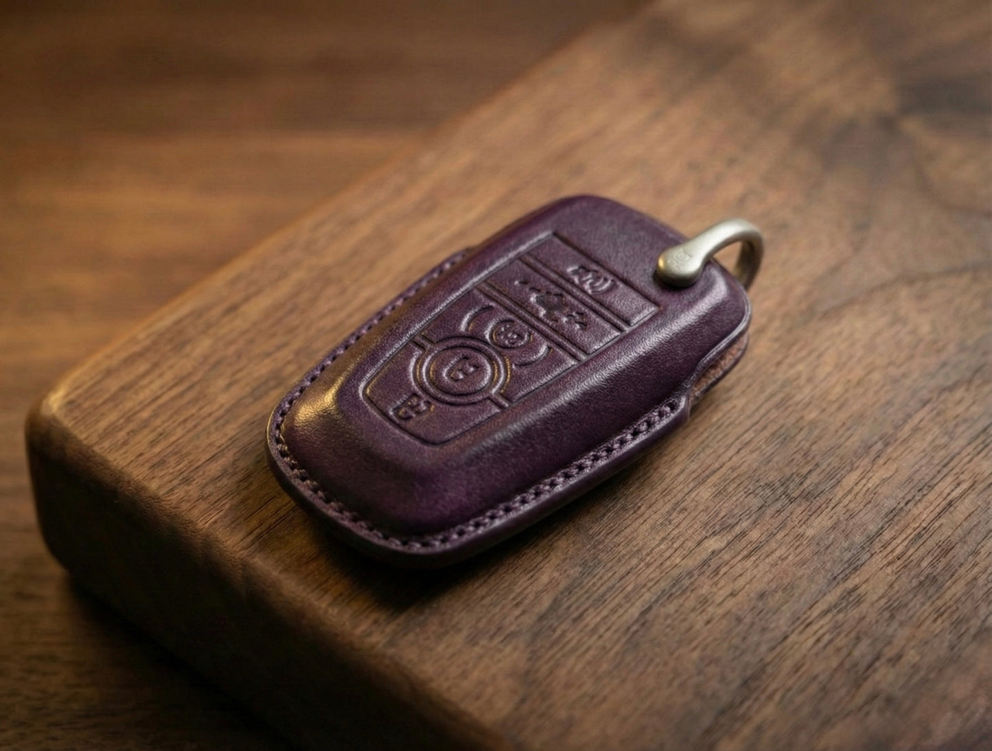 Leather Key Fob Cover for Ford F150 Raptor Bronco