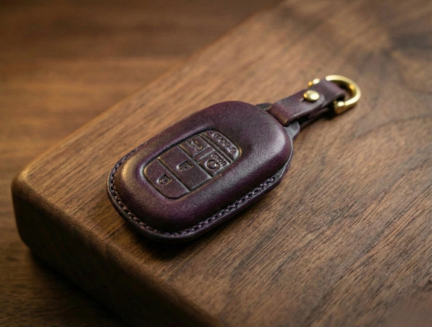 Leather Key Fob Cover for Honda