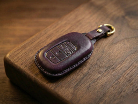 Leather Key Fob Cover for Honda