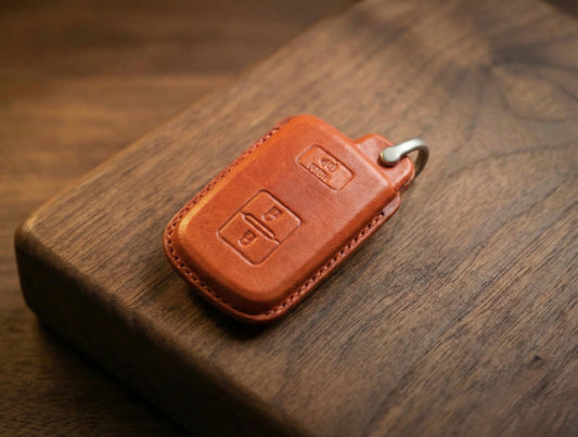 RED EDITION Leather Key Fob Cover for Toyota