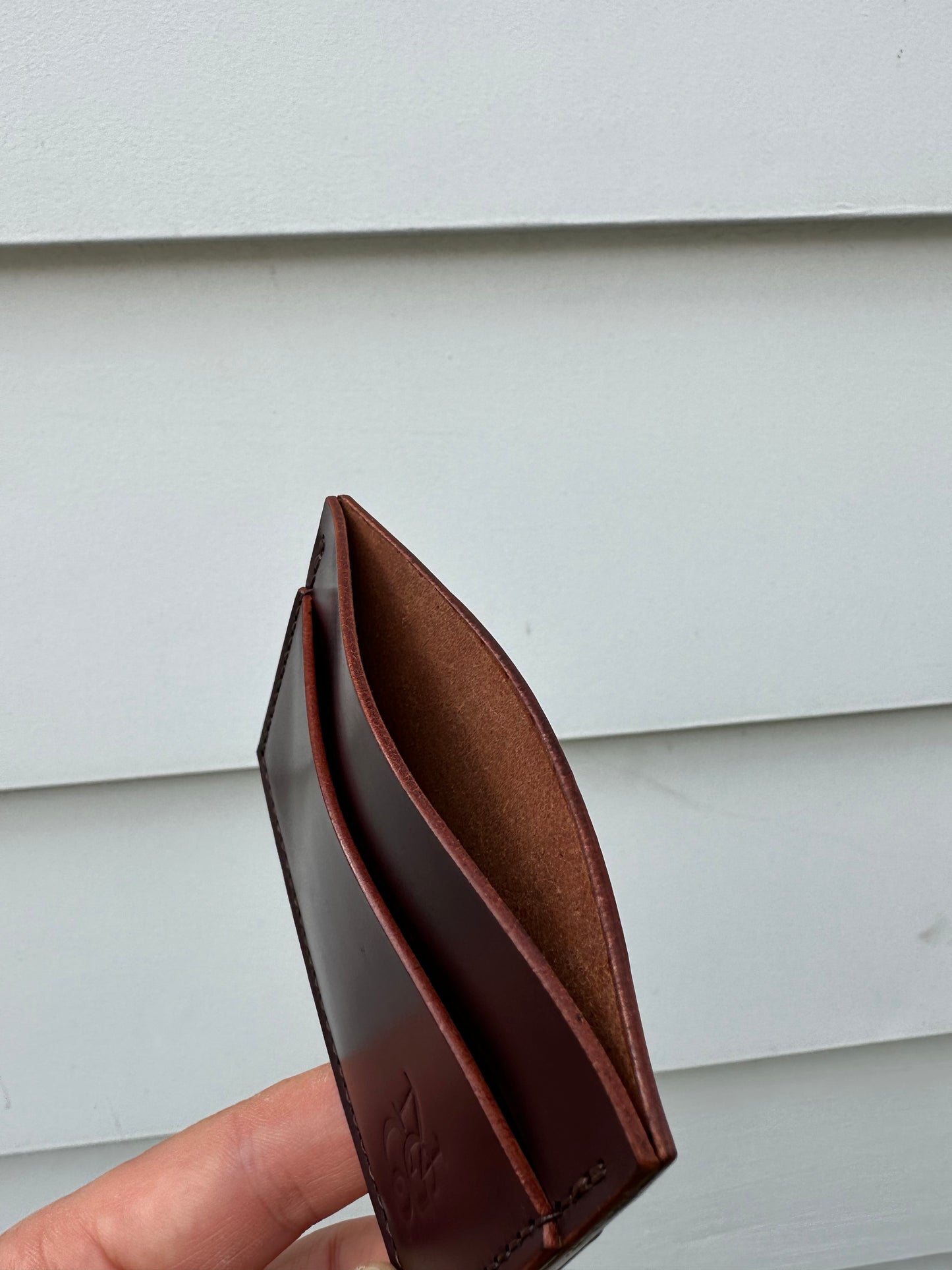 Classic Leather Card Holder Shell Cordovan