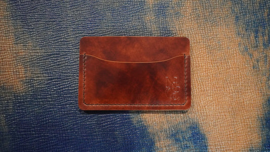 Minimalist Leather Card Holder Rocado Shell Cordovan - NATS GOODS CO.