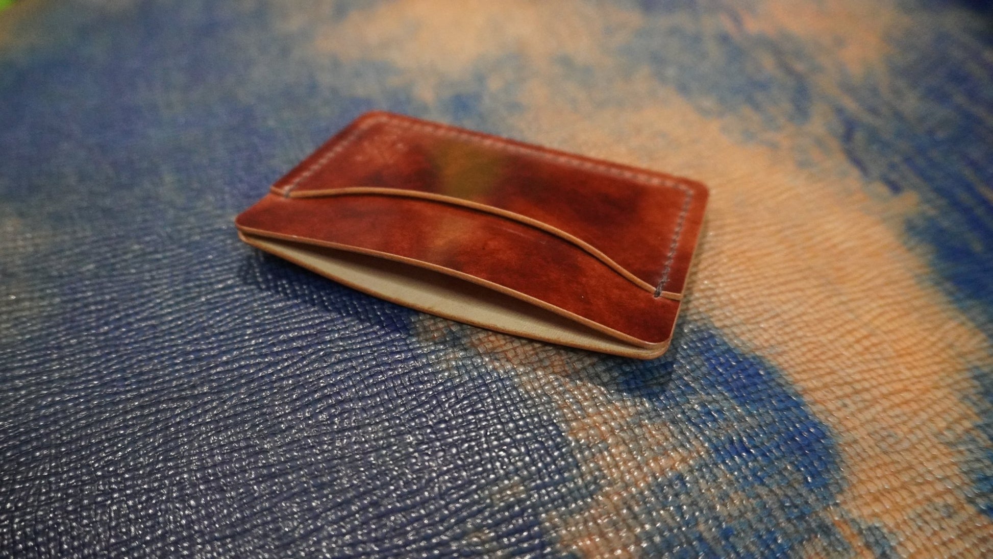 Minimalist Leather Card Holder Rocado Shell Cordovan - NATS GOODS CO.